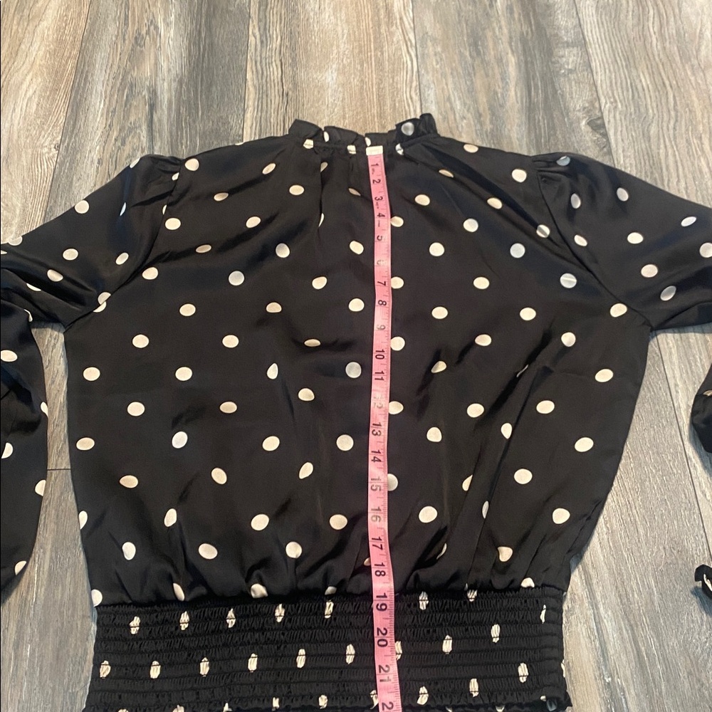 Haver Black and White Polka Dot Blouse - Picture 7 of 7